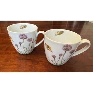 Set of 2 Spode Shoreline Dune 3.5" 12oz Mugs‎ Sea Shells